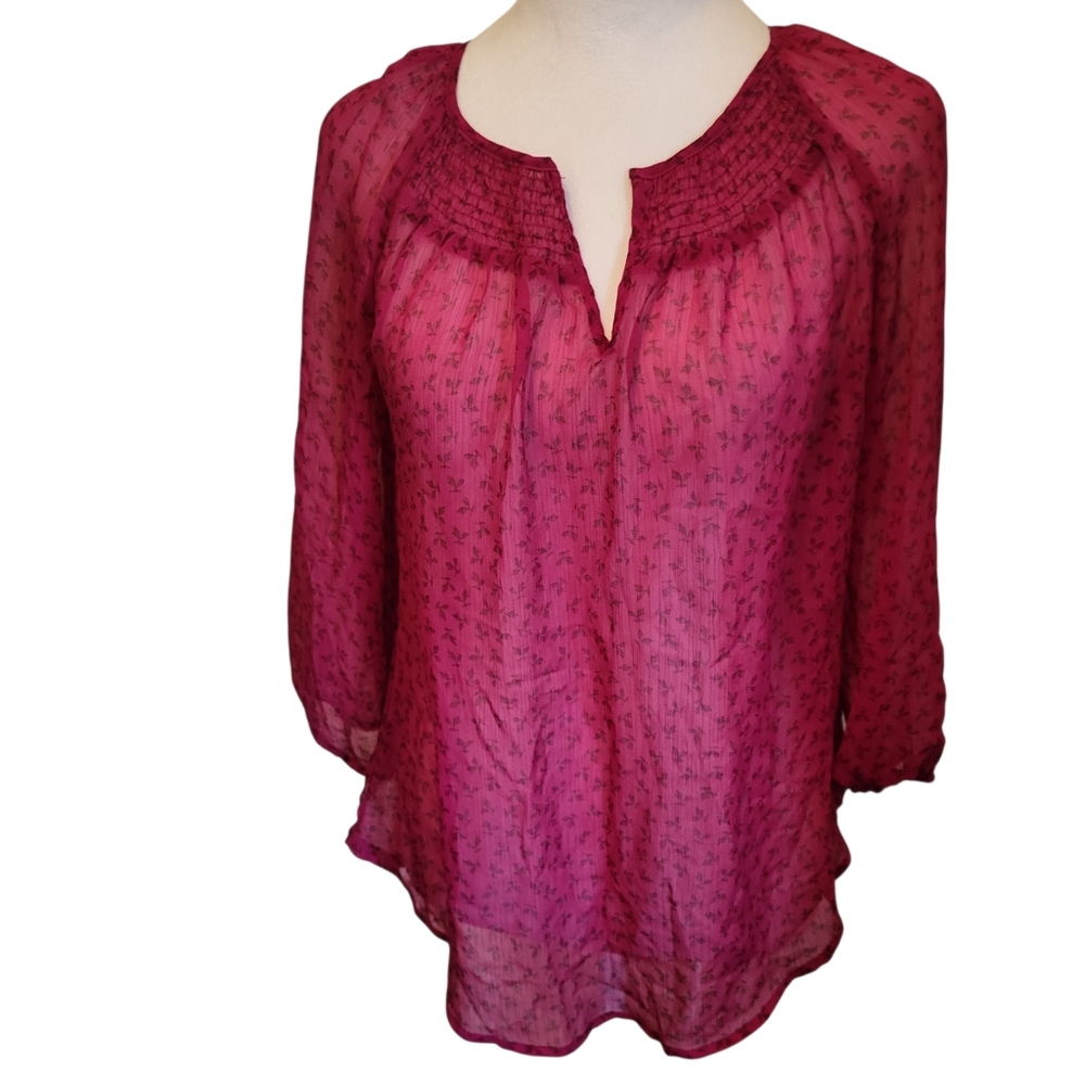 St Johns Bay Sheer Top Pink sz S